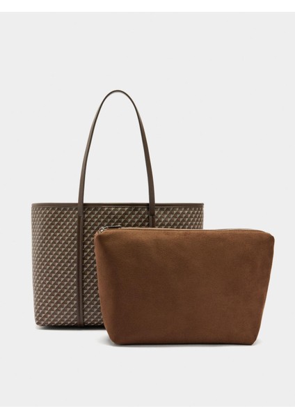 Içi Çıkabilir Baskılı Shopper Omuz Çantası fiyatları