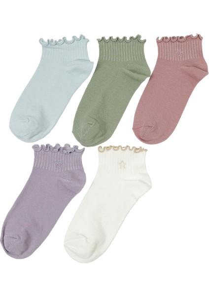 Yıldız Nks 5 Lı Ptk-W 5pr Çok Renkli Kadın 5'li Patik Çorap