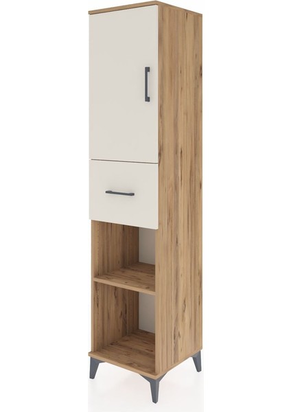 Hyperion Dolap 4 Raflı Tek Çekmeceli Tek Kapaklı 44X44X195 Çam-Aytaşı modelleri
