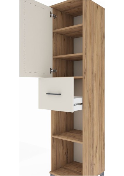 Hyperion Dolap 4 Raflı Tek Çekmeceli Tek Kapaklı 44X44X195 Çam-Aytaşı indirimleri