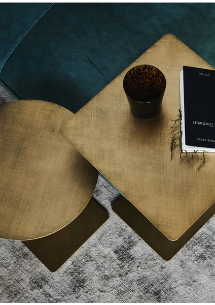 Step Açık Kahve Pirinç Çelik Ayarlanabilir Yan Sehpa modelleri