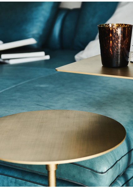 Step Açık Kahve Pirinç Çelik Ayarlanabilir Yan Sehpa fırsatları