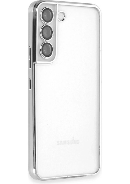 Bfs Samsung Galaxy S22 Kılıf Razer Lensli Silikon - Gümüş