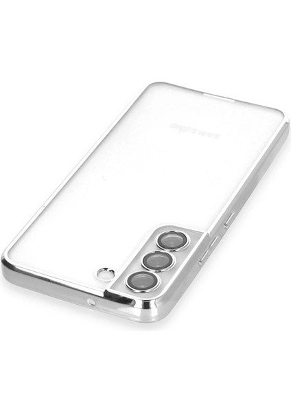 Bfs Samsung Galaxy S22 Kılıf Razer Lensli Silikon - Gümüş modelleri