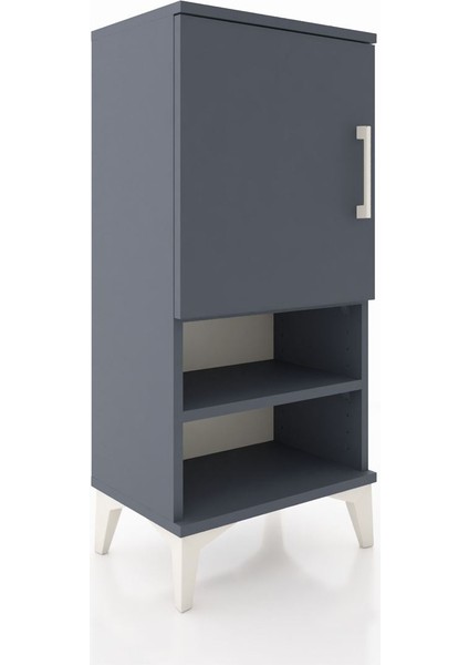 Arges Komodin 3 Raflı Tek Kapaklı 44X30X96 Antrasit-Antrasit fiyatları