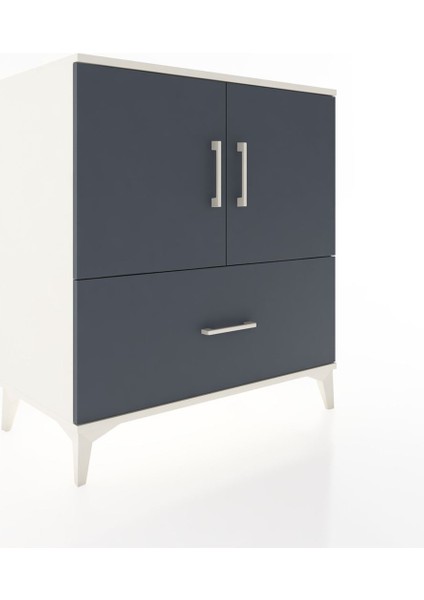 Hyperion Şifonyer 2 Raflı Tek Çekmeceli 2 Kapaklı 88X44X96 Aytaşı-Antrasit fiyatları