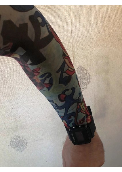 Çift Kol Giyilebilir Dövme Tribal Effect Tattoo Sleeve