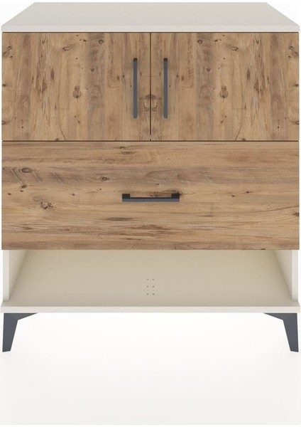 Hyperion Şifonyer 2 Raflı Tek Çekmeceli 2 Kapaklı 88X44X96 Aytaşı-Çam