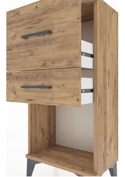 Arges Komodin 2 Çekmeceli 44X30X96 Çam-Çam indirimleri