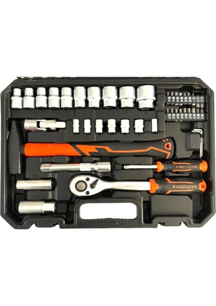 Model 58 Parça Lokma Anahtar Takımı 1-2 ve 1-2 El Aletleri Seti 58 Parça modelleri