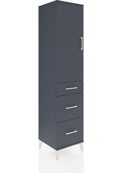 Hyperion Dolap Tek Raflı 3 Çekmeceli Tek Askılı 44X44X195 Antrasit-Antrasit fiyatları