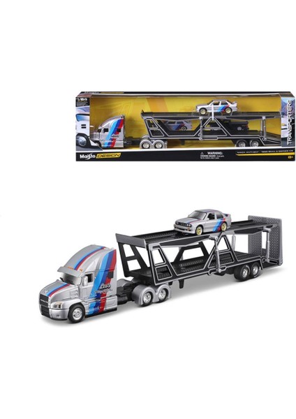 1:64 Ölçek Mack Anthem - 1988 Bmw M3 Serisi Taşıyıcı Tır