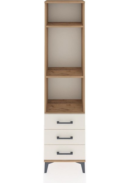 Arges Dolap 3 Raflı 3 Çekmeceli 44X30X182 Çam-Aytaşı