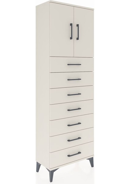 Arges Dolap 2 Raflı 7 Çekmeceli 2 Kapaklı 60X30X182 Aytaşı-Aytaşı fiyatları