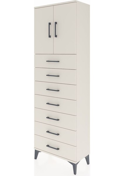 Arges Dolap 2 Raflı 7 Çekmeceli 2 Kapaklı 60X30X182 Aytaşı-Aytaşı modelleri