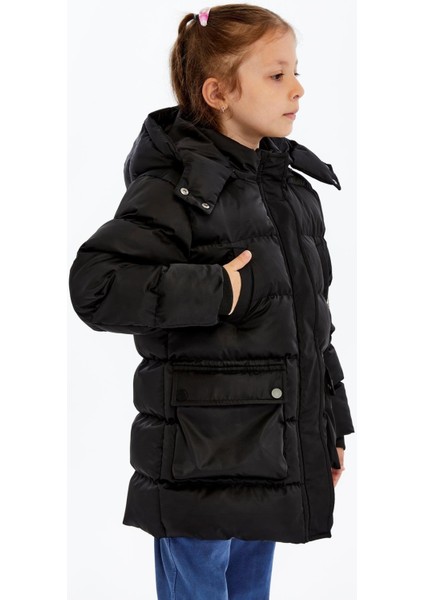 Kız Çocuk Kalın Kışlık Kapüşonlu Kaban 51349 fiyatları