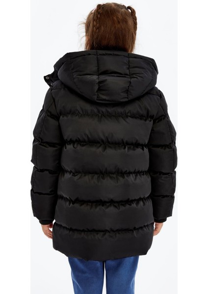 Kız Çocuk Kalın Kışlık Kapüşonlu Kaban 51349 fırsatları