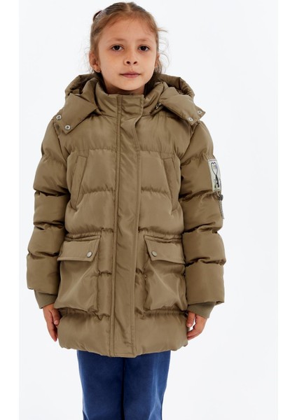 Kız Çocuk Kalın Kışlık Kapüşonlu Kaban 51349
