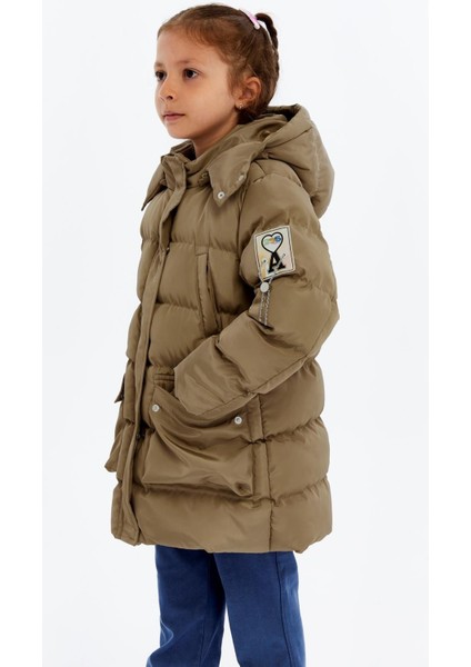 Kız Çocuk Kalın Kışlık Kapüşonlu Kaban 51349 fiyatları
