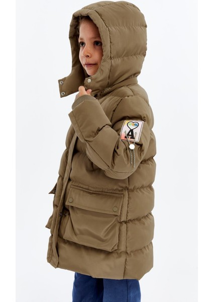 Kız Çocuk Kalın Kışlık Kapüşonlu Kaban 51349 modelleri