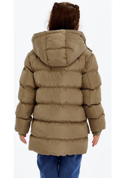 Kız Çocuk Kalın Kışlık Kapüşonlu Kaban 51349 fırsatları