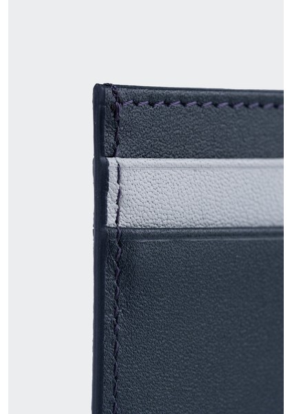 Hakiki Deri, El Yapımı, Erkek Kartlık, 4 Kart Yuvalı, 4504 K.mavi-Gri fiyatları