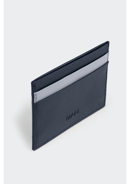 Hakiki Deri, El Yapımı, Erkek Kartlık, 4 Kart Yuvalı, 4504 K.mavi-Gri modelleri