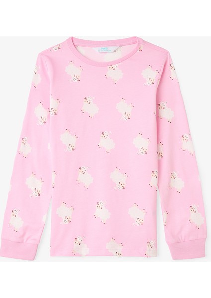 Kız Çocuk Yoyo Oyun Desenli Pamuklu 2'li Pijama Takımı