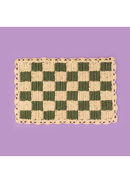 Soft Dama Supla - Bej / Yeşil - 30X45 cm