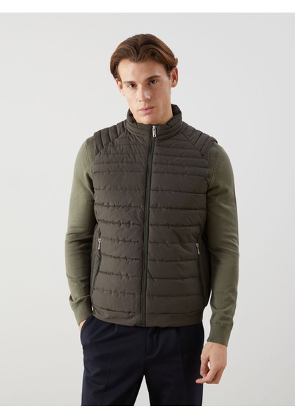 Yeni Sezon Standart Kalıp Dik Yaka Erkek Şişme Yelek