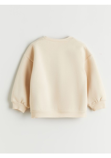 Yeni Sezon Bisiklet Yaka Fiyonk Baskılı Kız Çocuk Sweatshirt fiyatları