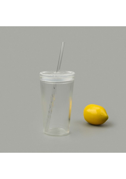 Cam Köşeli Pipetli Bardak - Şeffaf - 1 Lt fiyatları