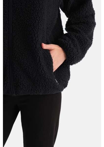 Siyah Kadın Polar Sweatshırt