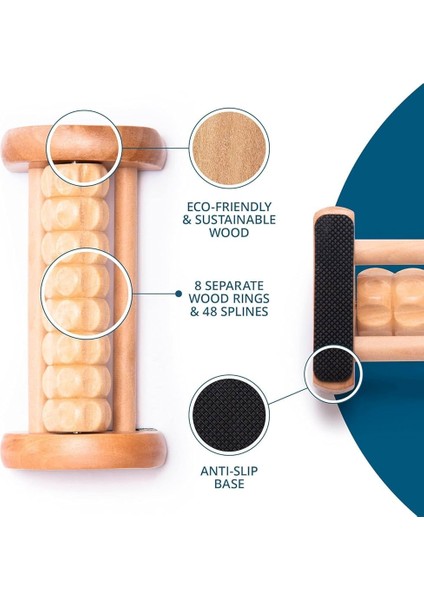 Ahşap Ayak Masaj Aleti | Kan Dolaşımını Artıran Doğal Masaj Roller | Rahatlatıcı Refleksoloji Aleti fırsatları