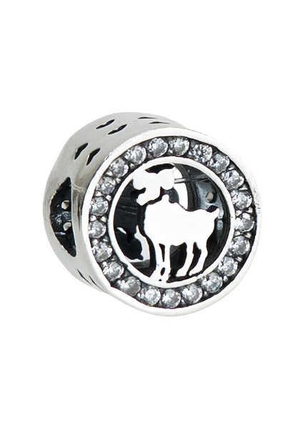 925 Ayar Gümüş Koç Burcu Charm