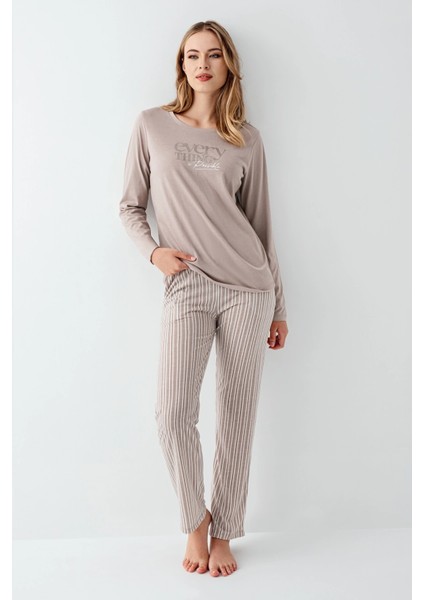 Arnetta 3424-S Kadın Uzun Kol Pijama Takım