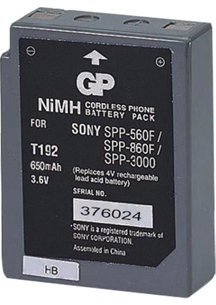 Gp T192 3.6 Volt 600MAH Lg-Sony BPT40 Telsiz Telefon Pili