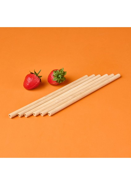 6'lı Bambu Pipet - Açık Kahverengi - 20 cm fiyatları