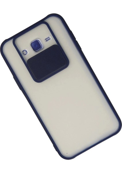 Bfs Samsung Galaxy J7 Kılıf Palm Buzlu Kamera Sürgülü Silikon - Lacivert modelleri