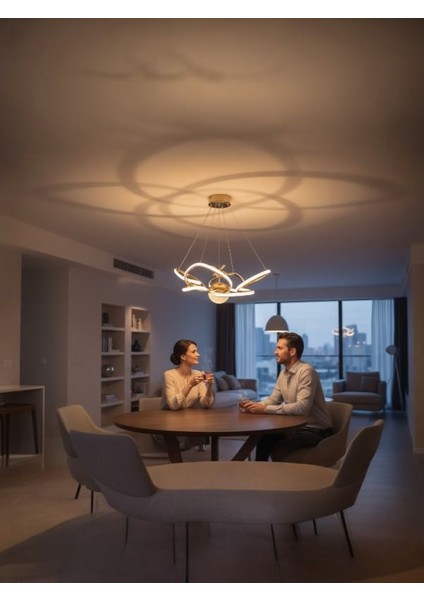 Kelebek Gold Kaplama Tek Top Dron Modern LED Sarkıt Avize fırsatları