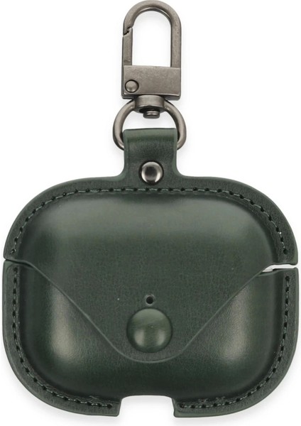 Bfs Airpods Pro 2 (2.nesil) Çanta Deri Kılıf - Haki Yeşil