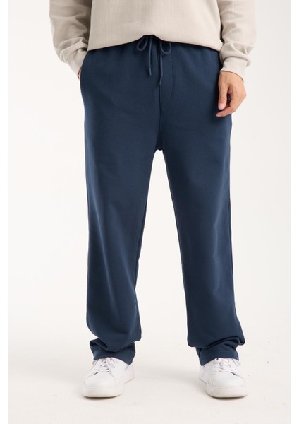 %100 Pamuk Rahat Kesim Bağcıklı Bel Baggy Pantolon fırsatları