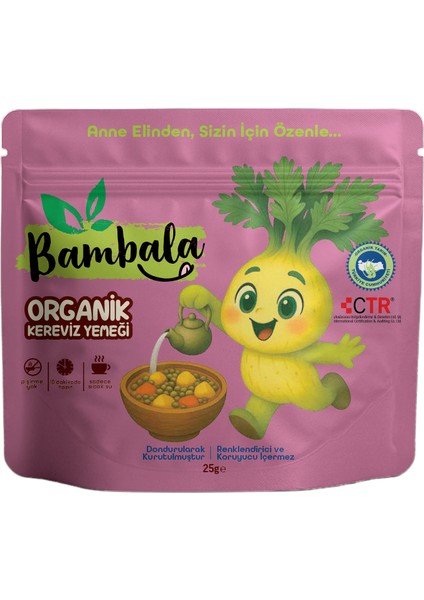 10 Dakika - Organik Kereviz Yemeği 25G -Dondurularak Kurutulmuş