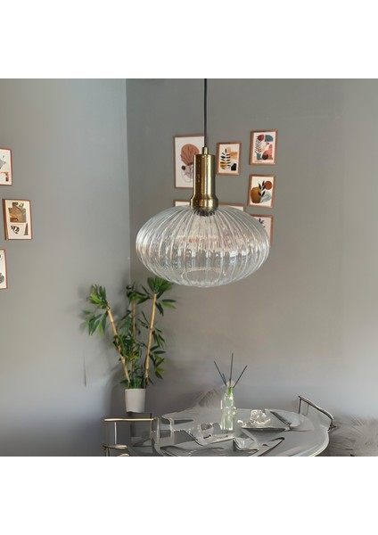 Elegant Şeffaf Cam Tekli Avize Eskitme Fener Başlık Sarkıt Lamba Restoran Salon Aydınlatma modelleri