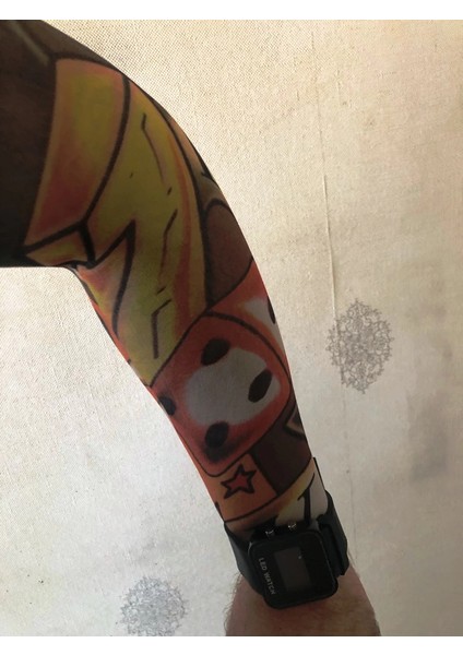 Çift Kol Giyilebilir Dövme Zarlı Desenler Tattoo Sleeve