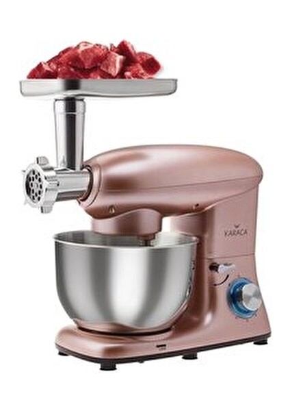 1900 Watt Güç Kıyma ve Hamur Yoğurma Makinesi - 5,5 Lt Hacim - 6 Kademeli - Şık Tasarım