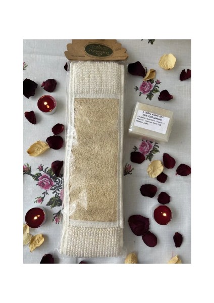 Uzun Sırt Kabak Lifi ve Eşek Sütlü Doğal Sabun Lifli