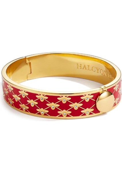 Bee Sparkle Trellis Red Gold Kadın Bileklik