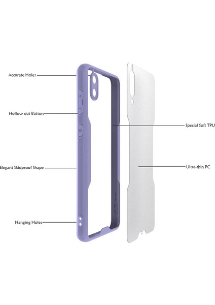 Bfs Samsung Galaxy A02 Kılıf Platin Silikon - Sarı modelleri