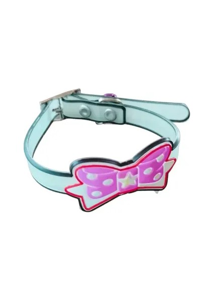 Kurdeleli Zilli Silikon Kedi Tasması